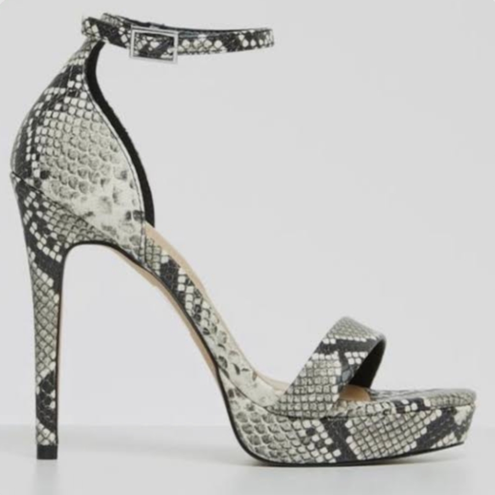 Excellent Condition Pair Of Aldo Veralith Leather Ankle Strap Platform Sandals - Picture 2 of 11